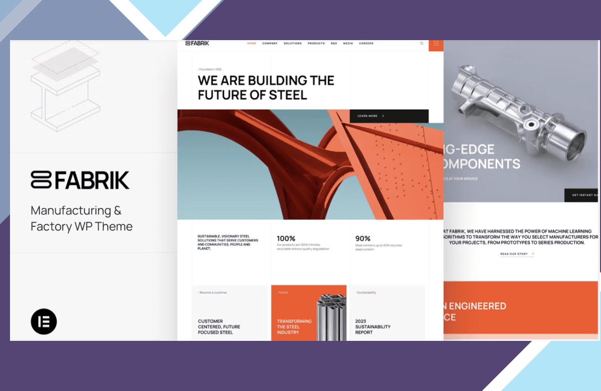 Fabrik – Manufacturing and Factory WordPress Theme screenshot