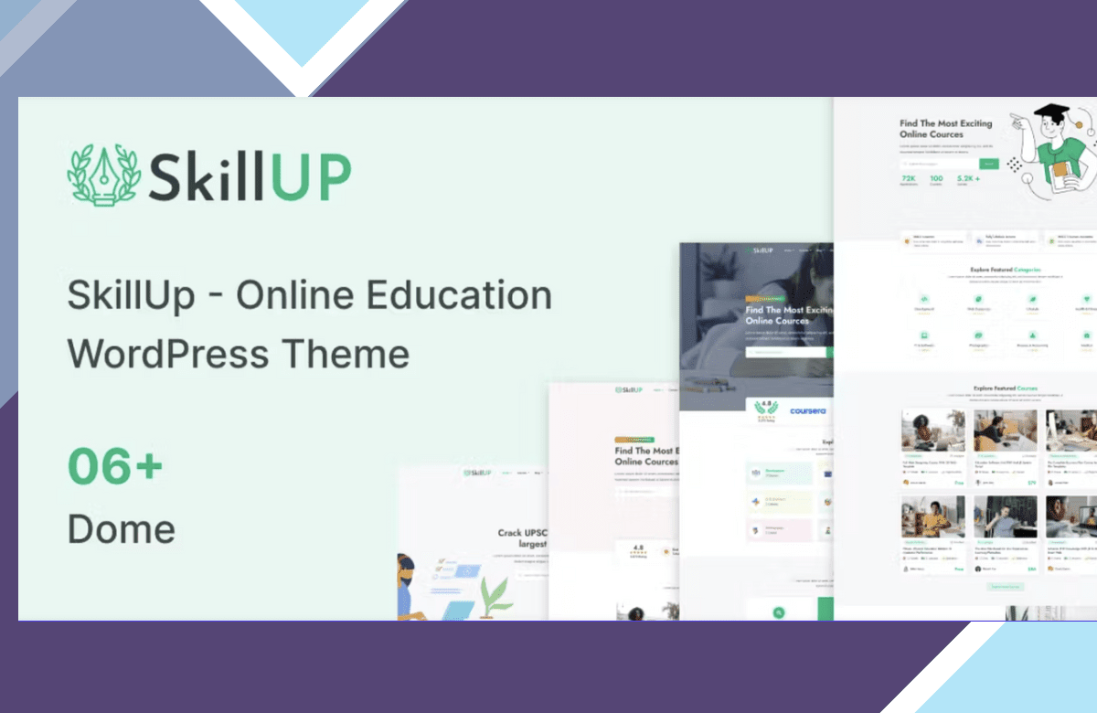 SkillUp – Online Education WordPress Theme screenshot
