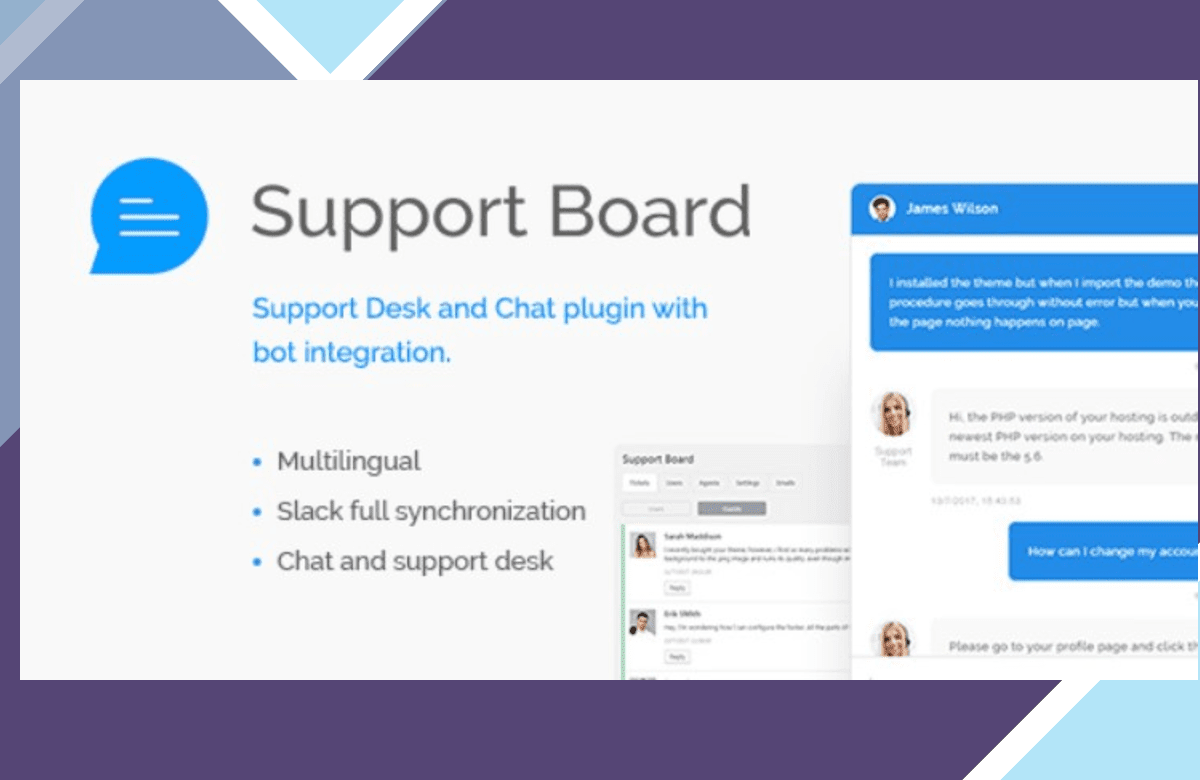 Chat – Support Board – WordPress Chat Plugin screenshot