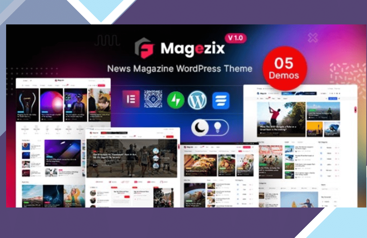 Magezix – Newspaper and Magazine WordPress Theme screenshot