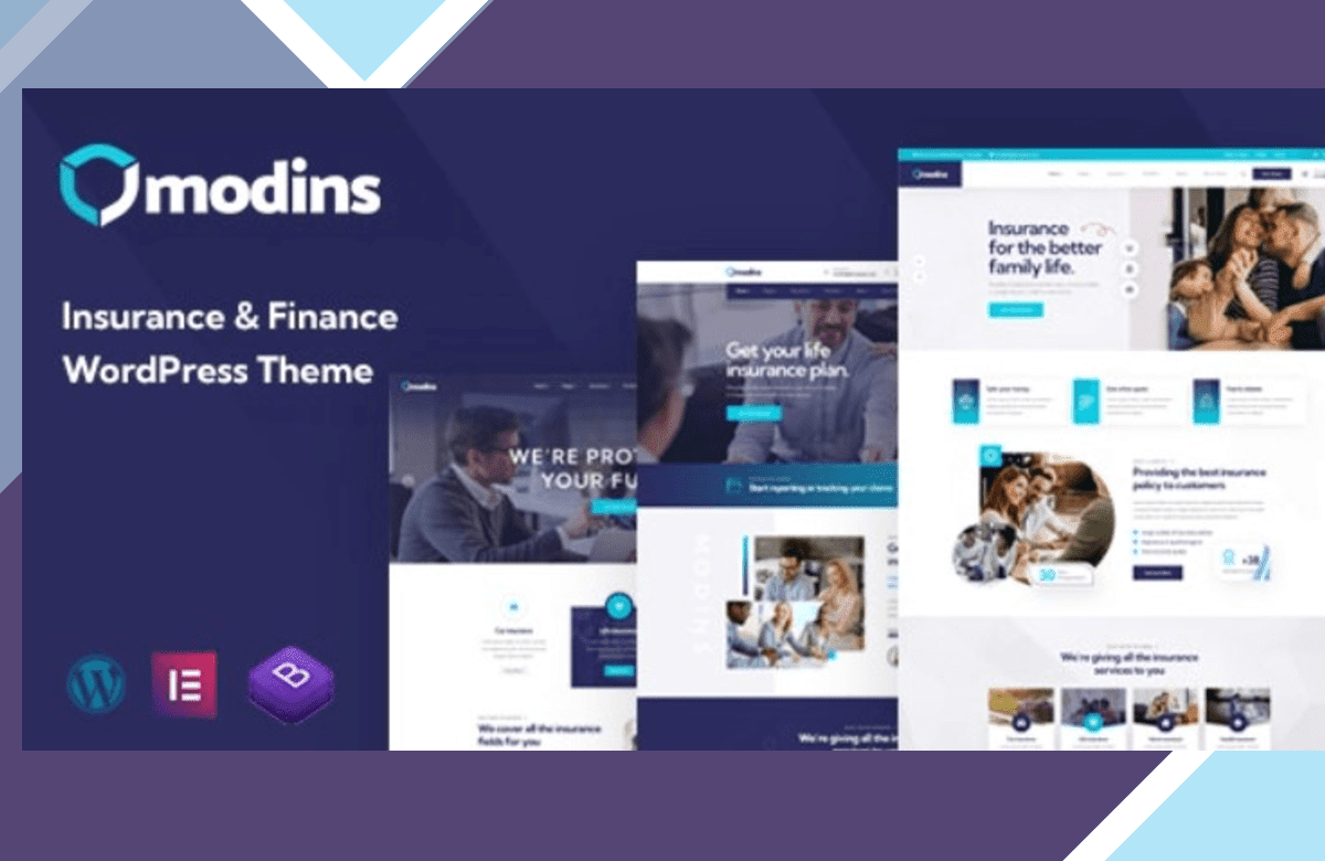 Modins – Insurance and Finance WordPress Theme screenshot