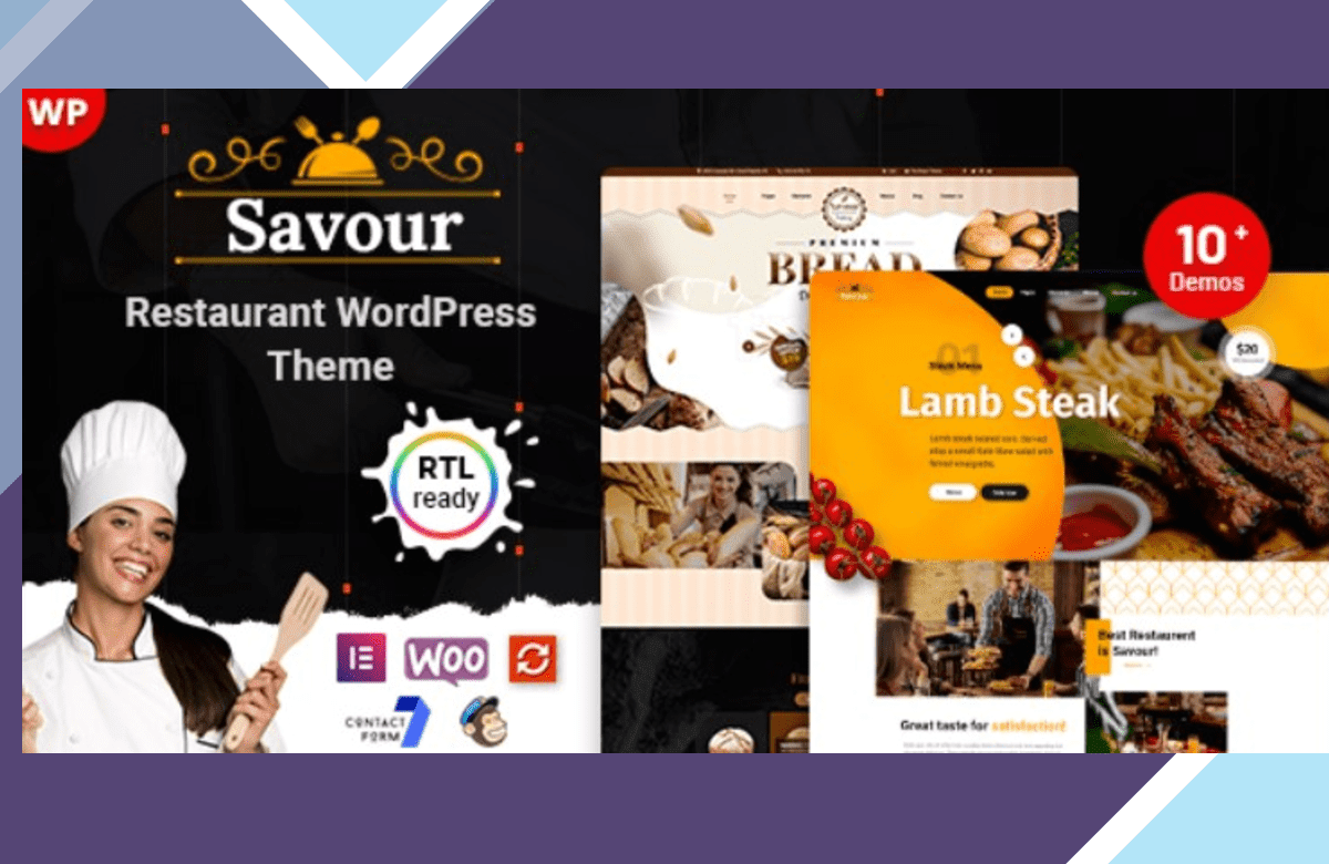 Savour – Restaurant WordPress Theme screenshot