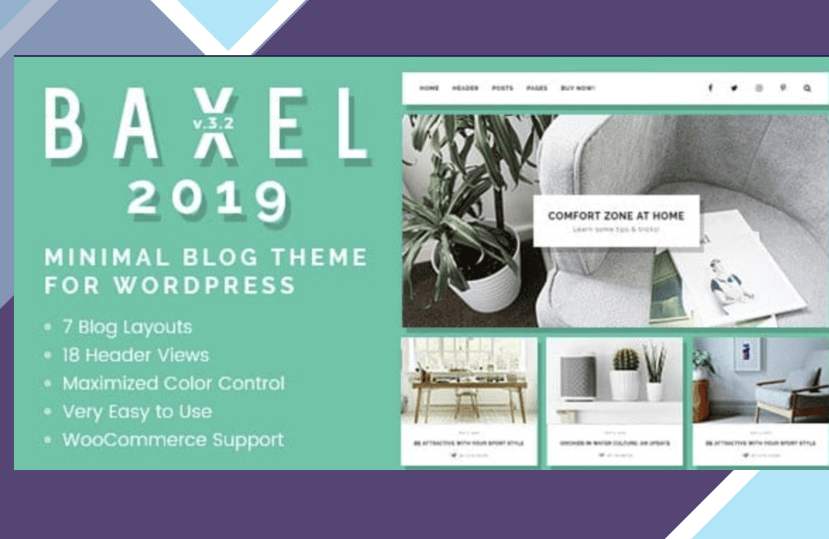 Baxel – Minimal Blog Theme for WordPress screenshot
