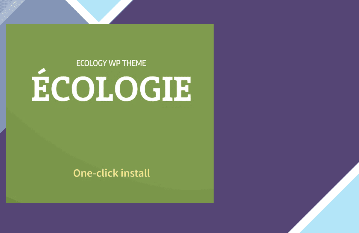 Ecologie Environmental and Ecology WordPress Theme screenshot
