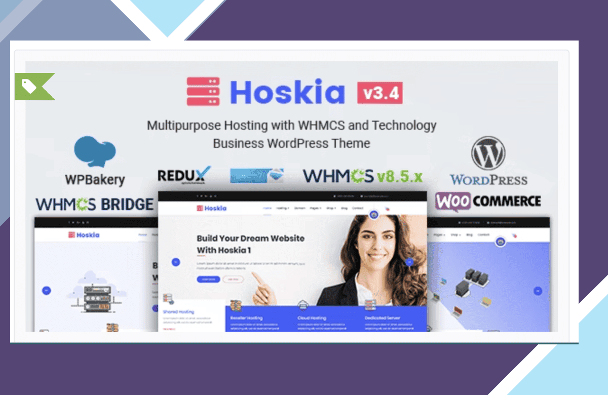 Hoskia | Multipurpose Hosting with WHMCS Theme screenshot