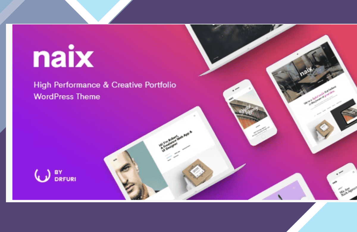 Naix – Creative and High Performance Portfolio WordPress Theme screenshot