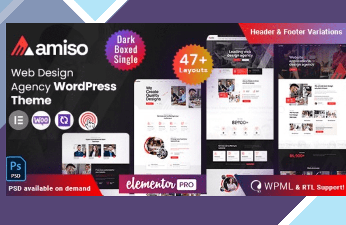 Amiso – Web Design Agency screenshot