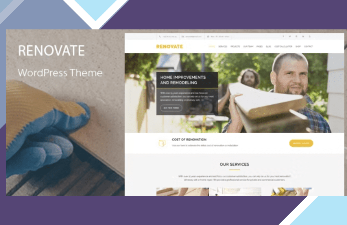 Renovate – Construction WordPress Theme screenshot