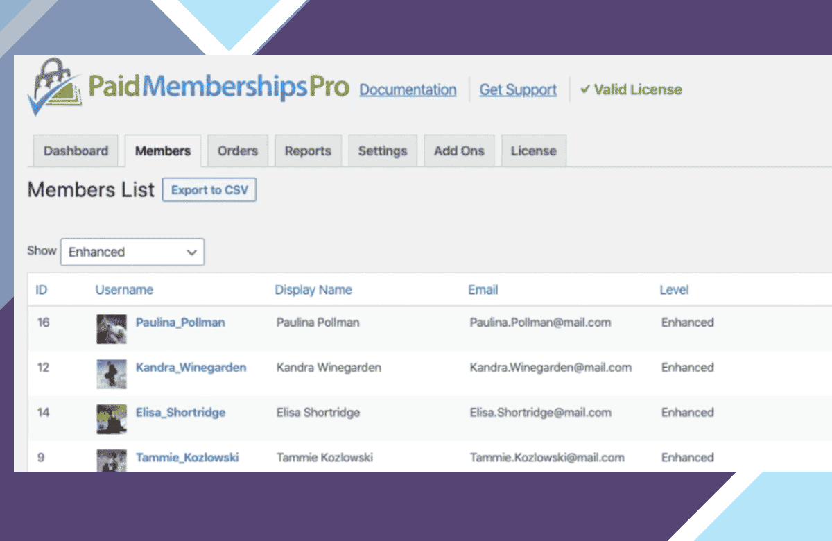 Paid Memberships Pro – Email Confirmation Addon screenshot