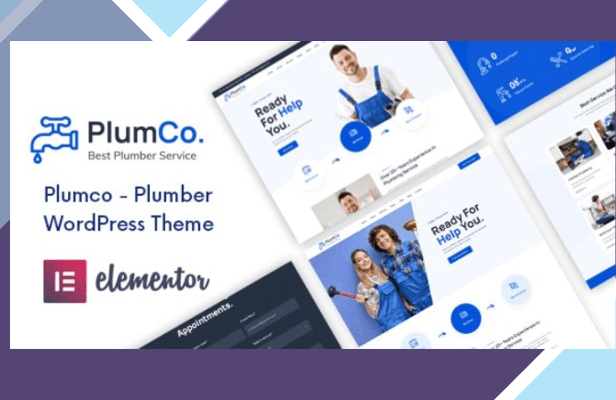 Plumco – Plumber WordPress Theme screenshot