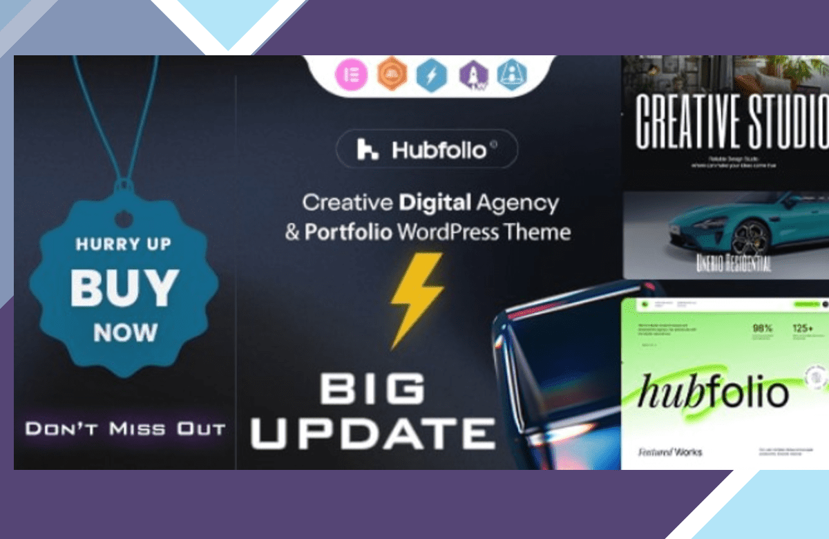 Hubfolio – Creative Portfolio and Digital Agency WordPress Elementor Theme screenshot