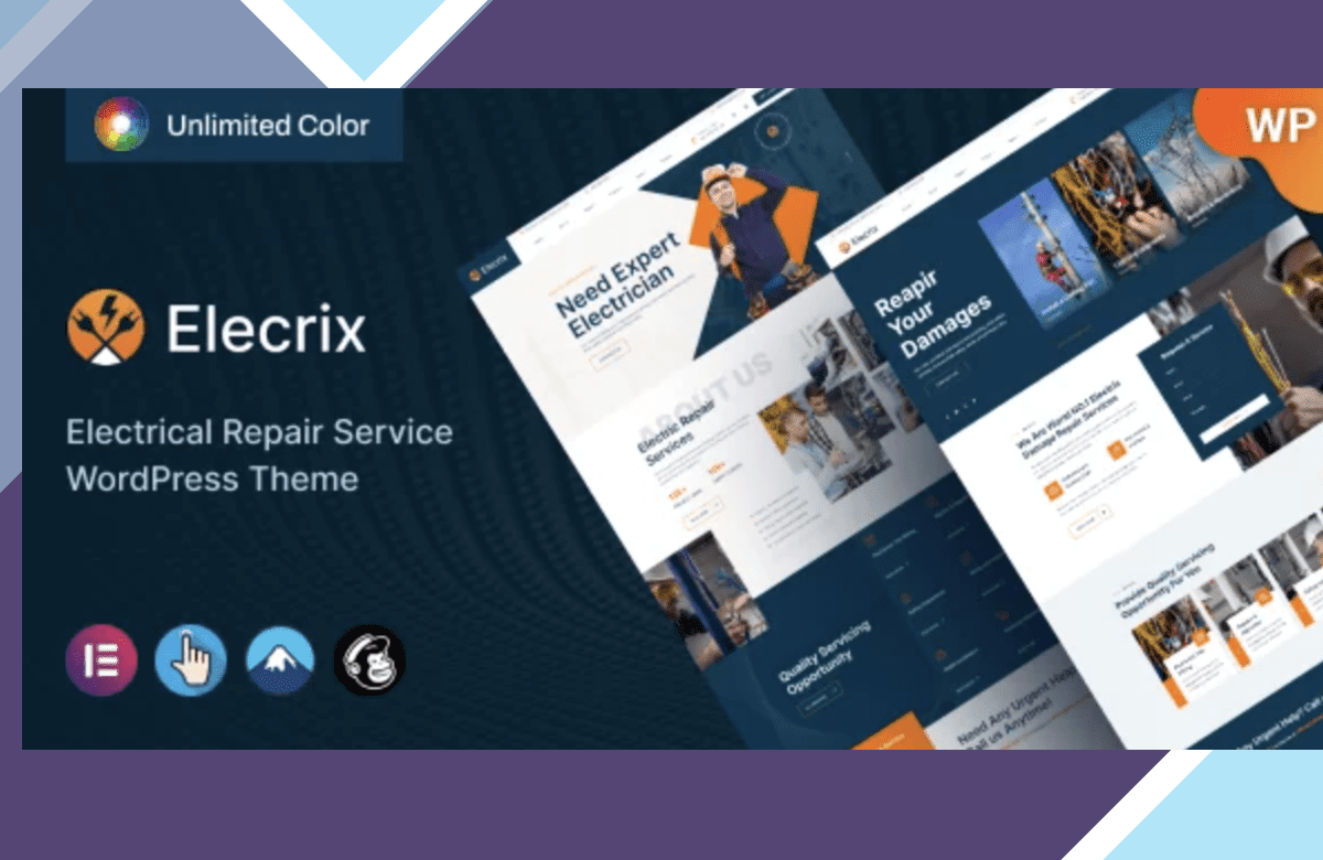 Elecrix – Electrical Repair Services WordPress Theme screenshot
