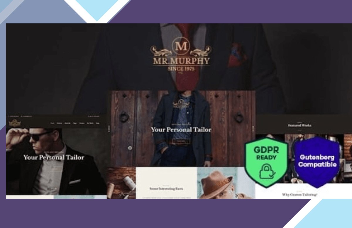 Mr. Murphy – Custom Dress Tailoring Clothing WordPress Theme screenshot