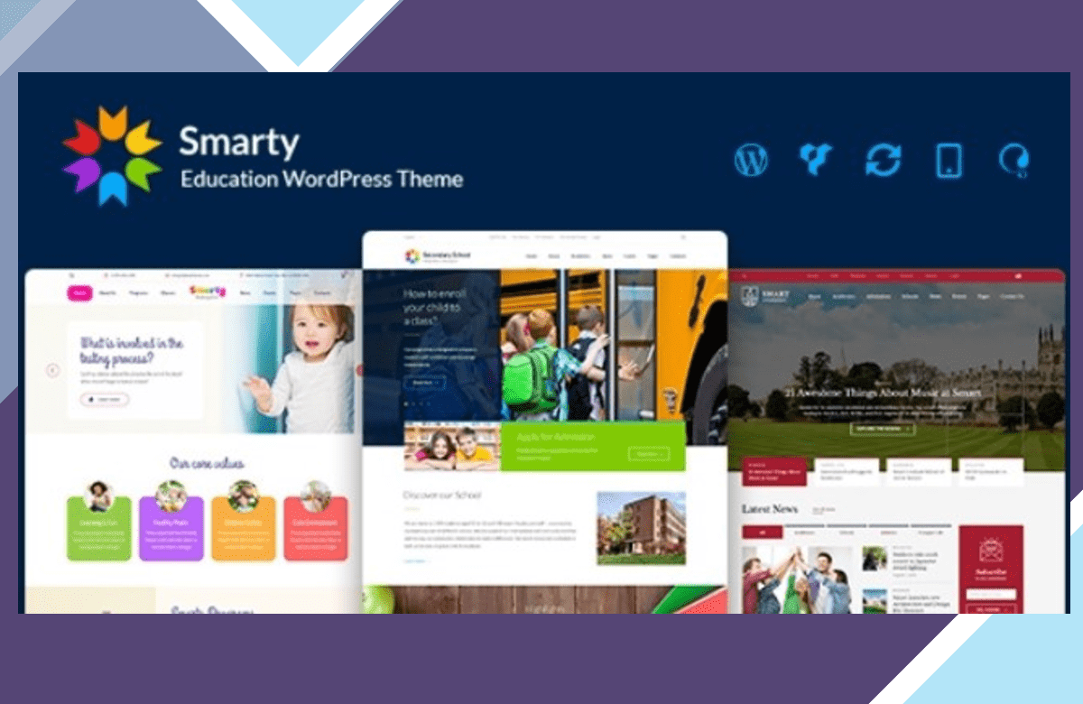 Smarty – Kindergarten, School, High school, College, University WordPress Theme screenshot
