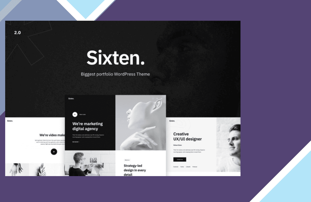Sixten – Minimalist Portfolio WordPress Theme screenshot