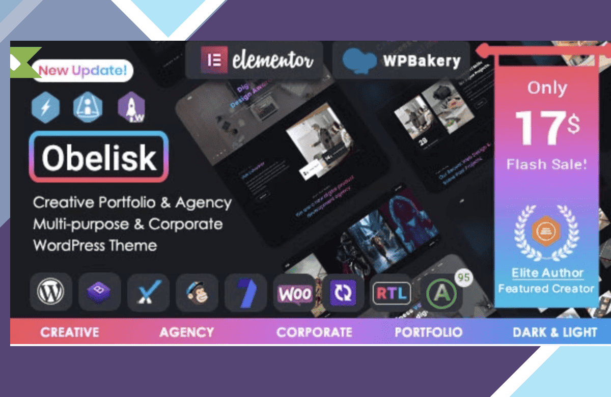 Obelisk – Agency Portfolio and Creative WordPress Theme screenshot