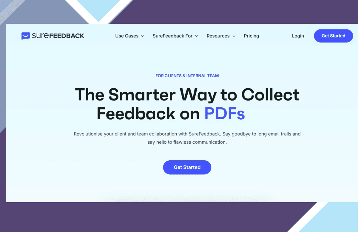 SureFeedback – Admin Site screenshot