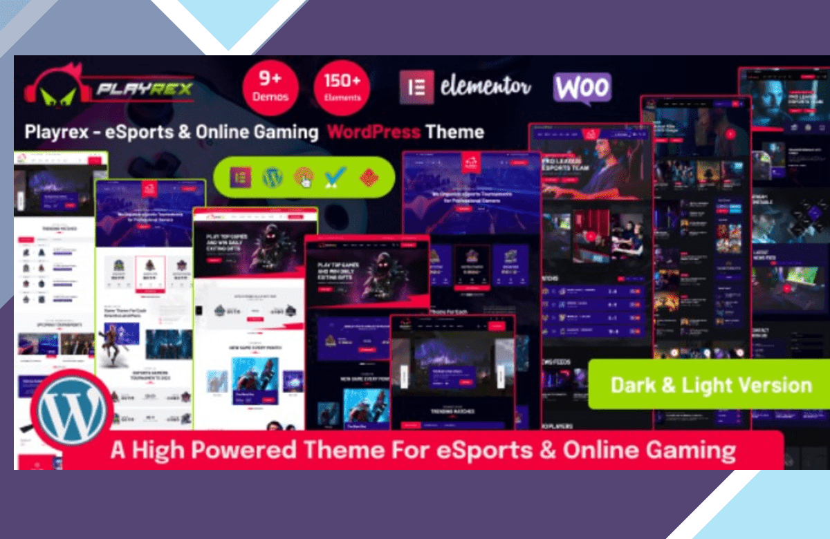 Playrex – eSports and Gaming WordPress Theme screenshot
