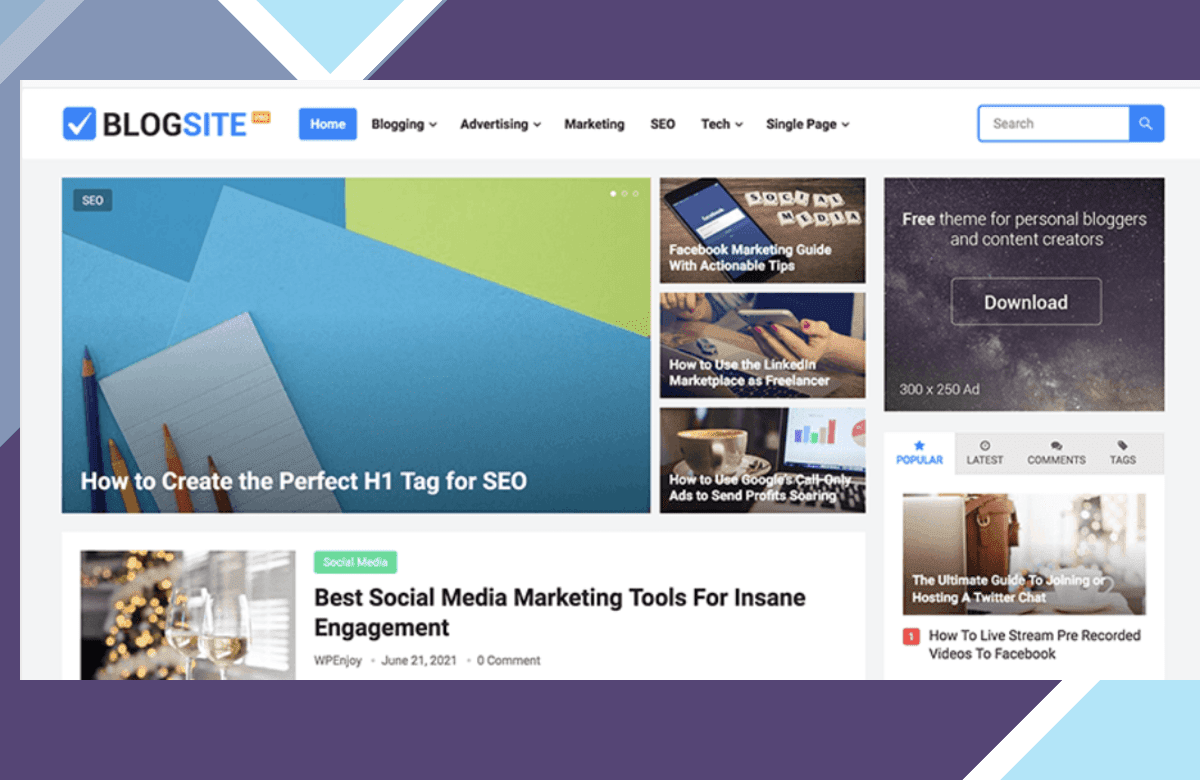 BlogSite Pro screenshot