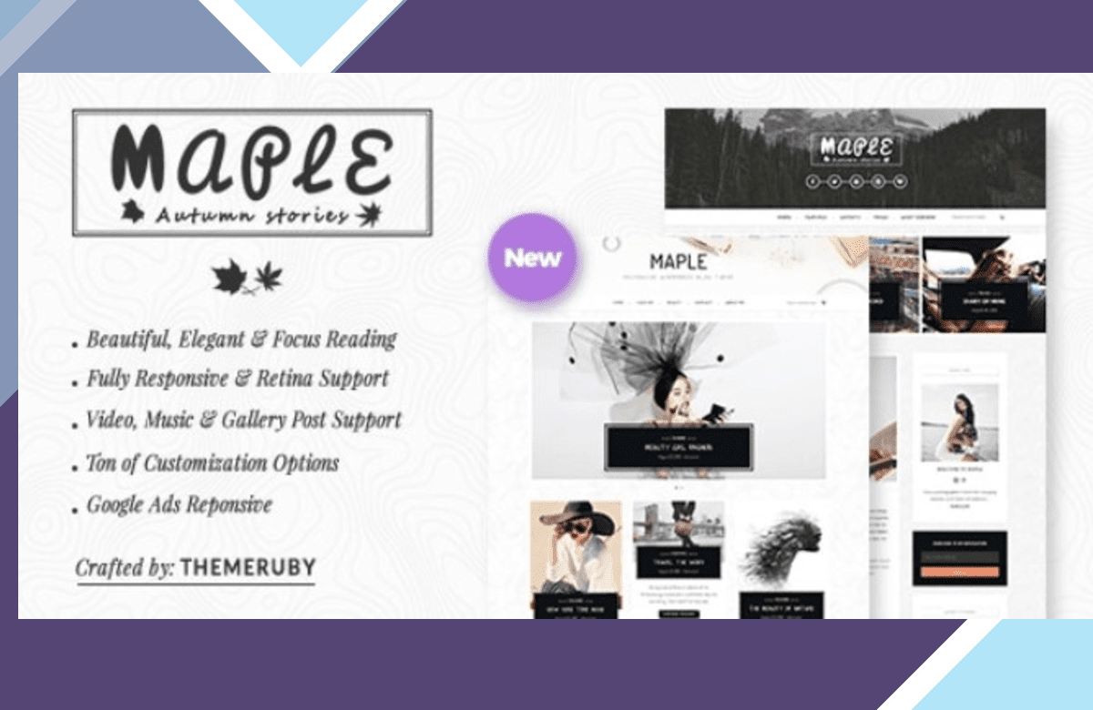 Maple – Responsive WordPress Blog Theme screenshot