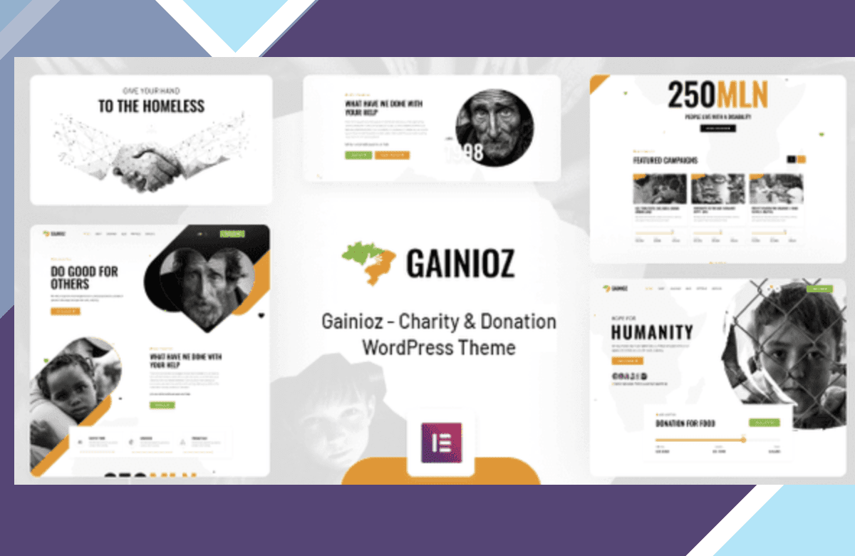 Gainioz – Charity and Donation WordPress Theme screenshot
