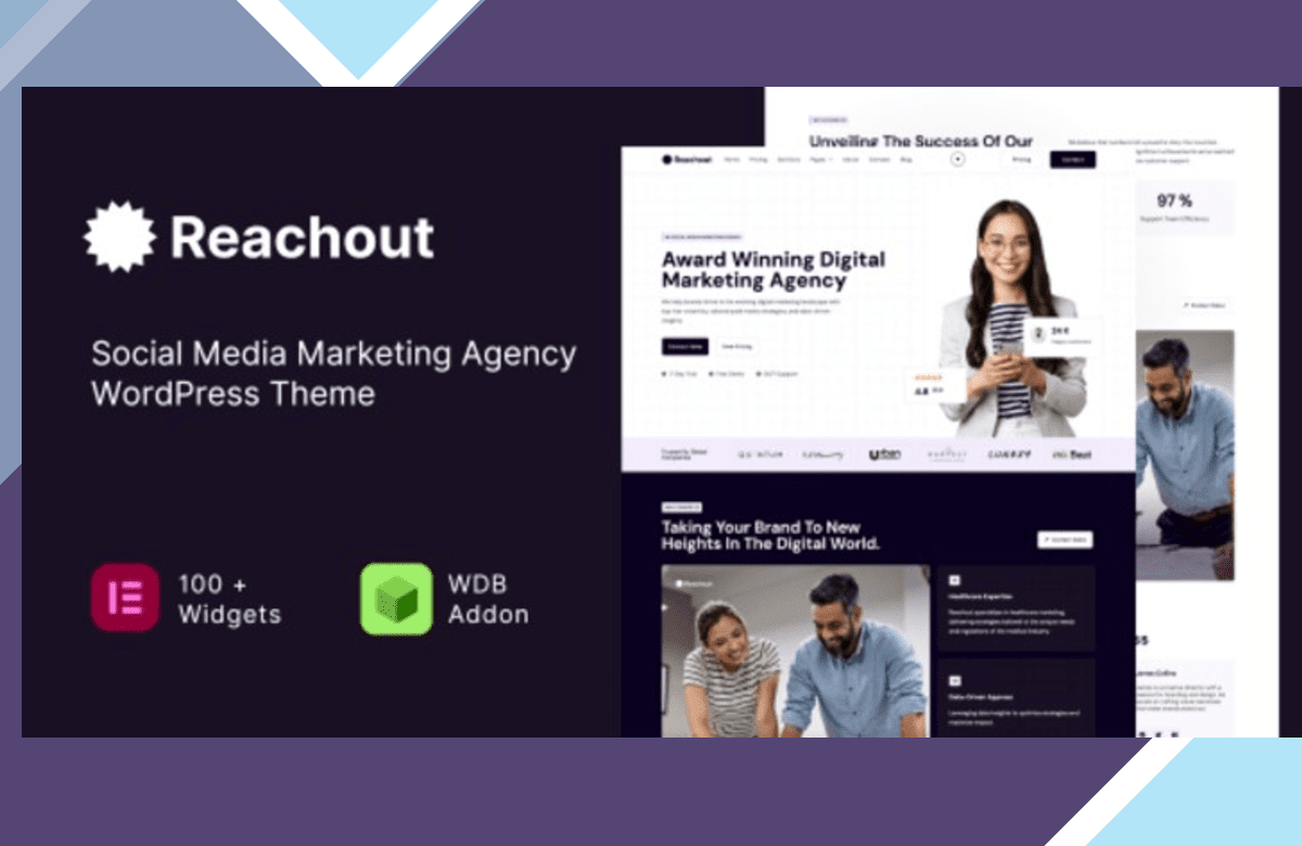Reachout – Social Media Marketing Agency WordPress Theme screenshot