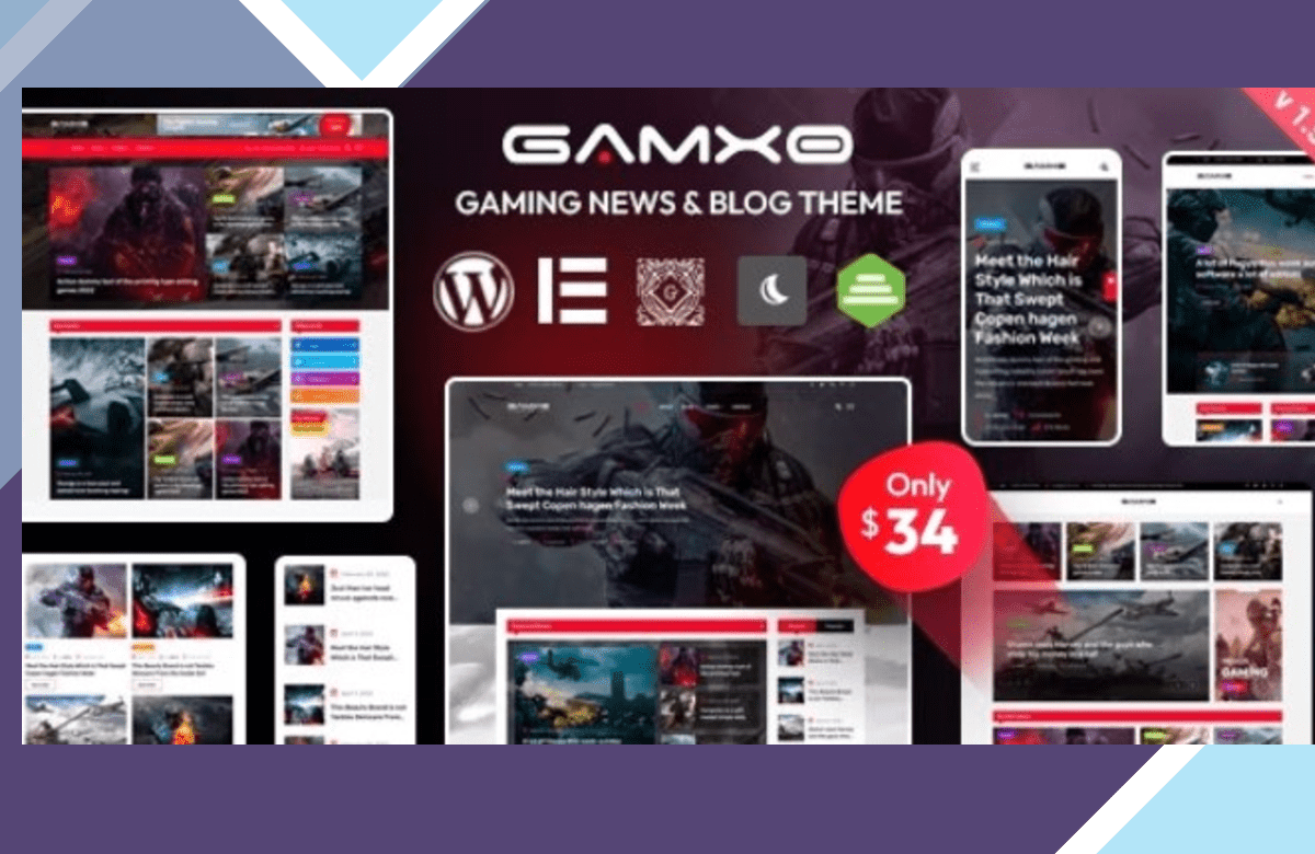 Gamxo – WordPress Gaming News and Blog Theme screenshot