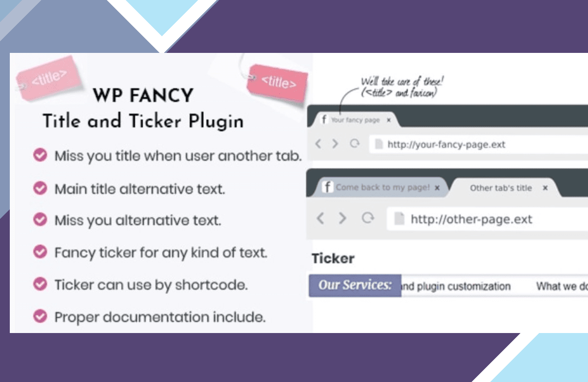 WP Fancy – Title and Ticker WordPress Plugin screenshot