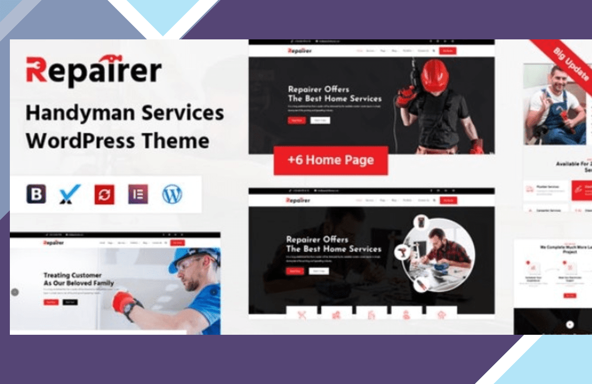 Repairer – Handyman Services WordPress Theme screenshot