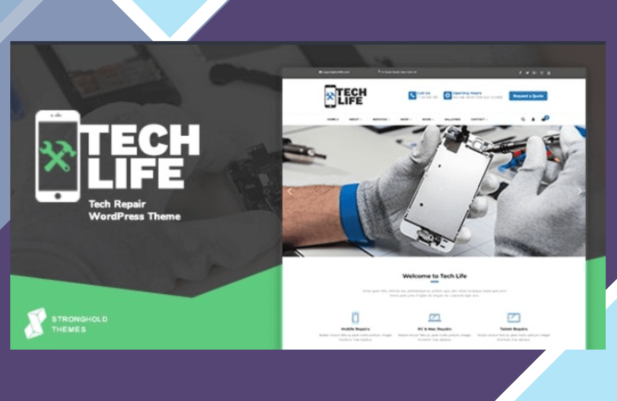 TechLife – Mobile, Tech and Electronics Repair Shop WordPress Theme screenshot