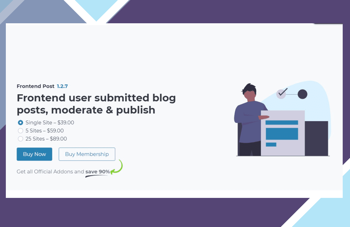 UsersWP Frontend Post screenshot