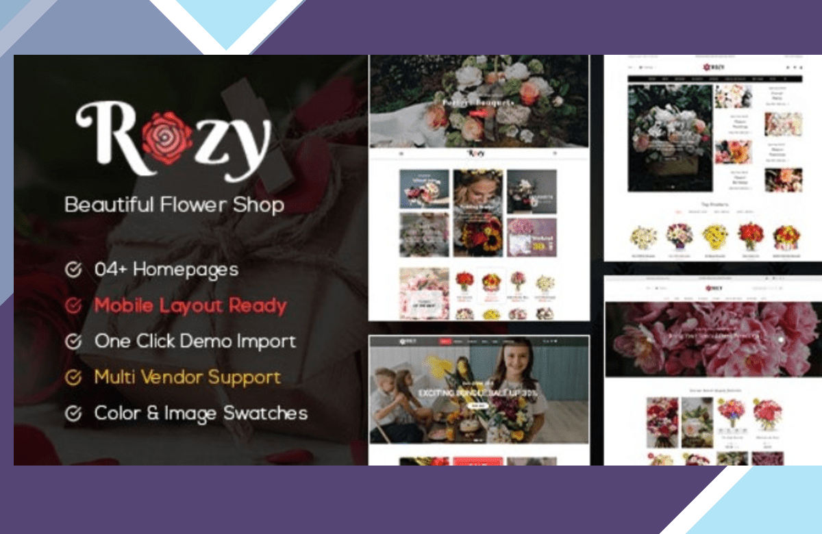 Rozy – Flower Shop WooCommerce WordPress Theme screenshot