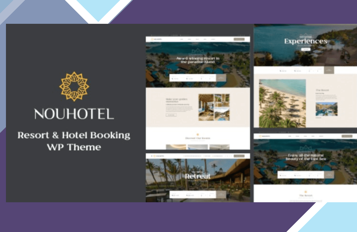 NouHotel – Resort and Hotel Booking WordPress Theme screenshot