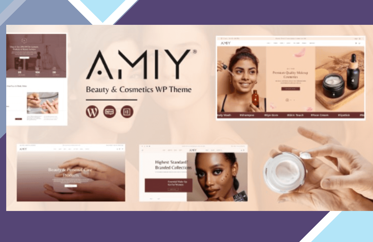 Amiy – Beauty Cosmetics Shop WordPress Theme screenshot