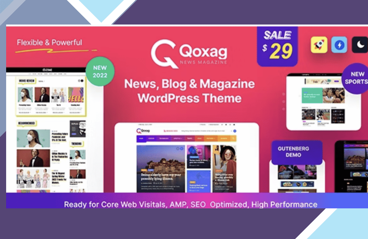 Qoxag – WordPress News Magazine Theme screenshot