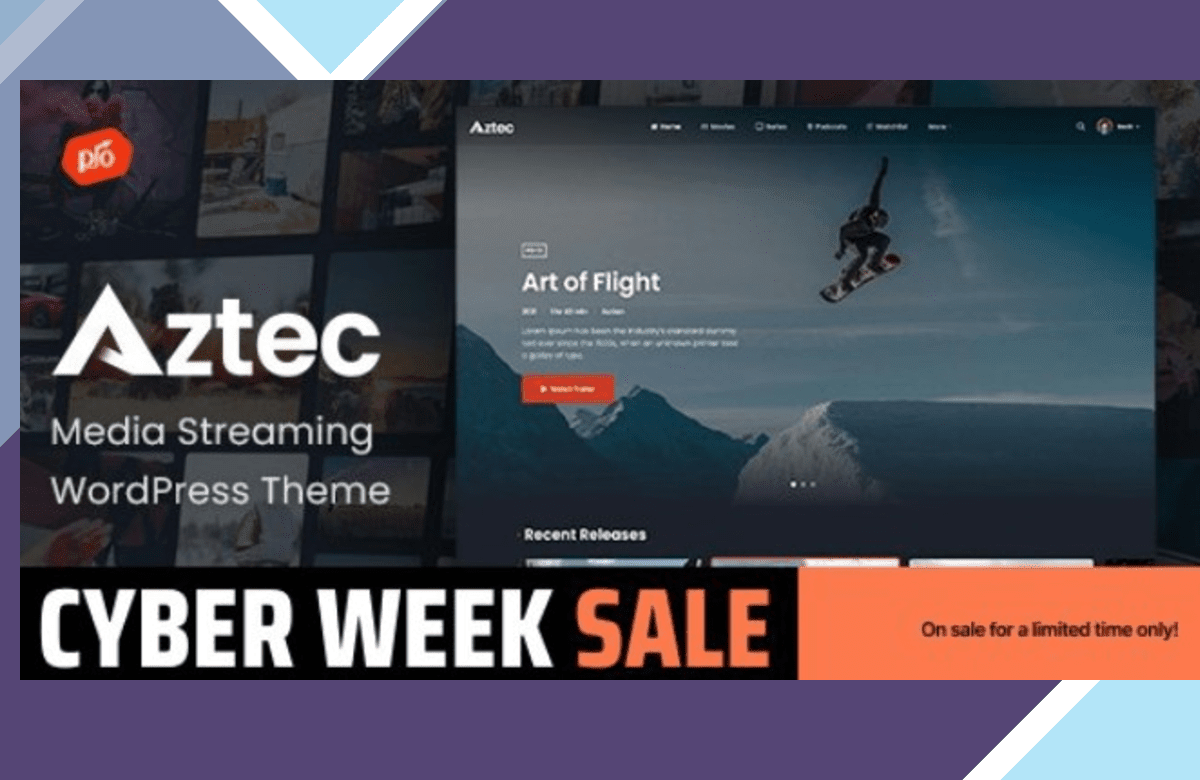 Aztec – Video Streaming and Membership Theme screenshot