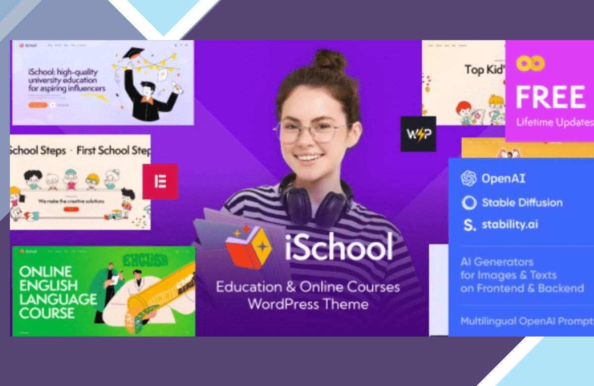 iSchool – Education and Online Courses WordPress Theme screenshot