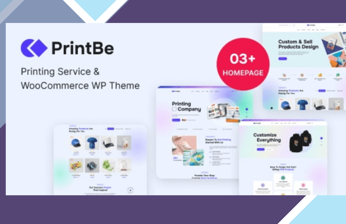 PrintBe – Printing Service and WooCommerce WP Theme screenshot