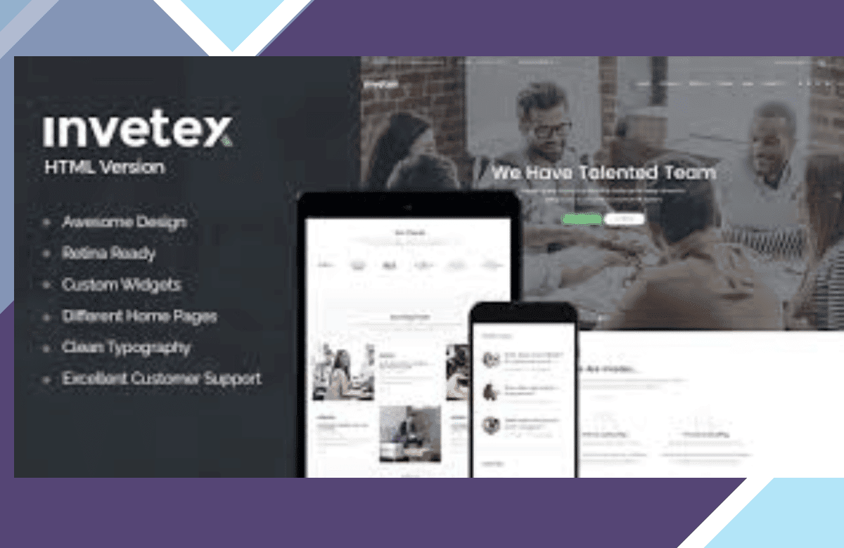 Invetex Business Consulting and Investments Theme screenshot