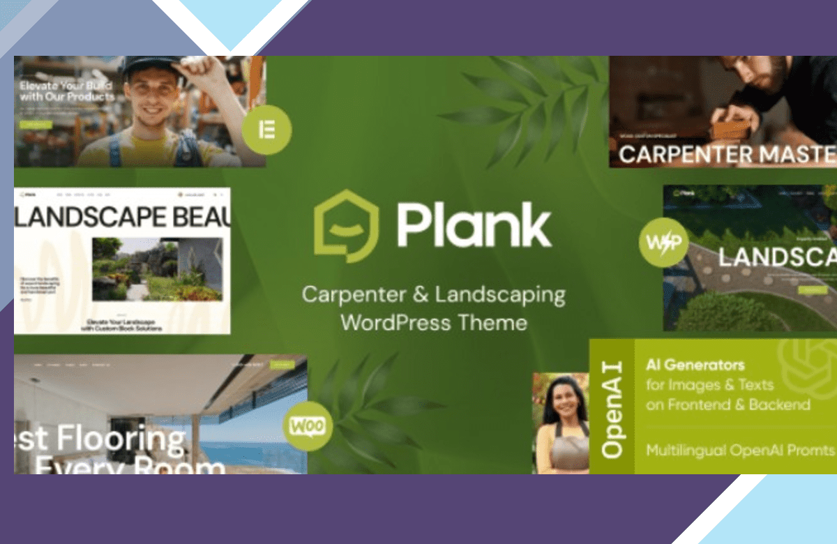 Plank – Carpenter and Landscaping WordPress Theme screenshot