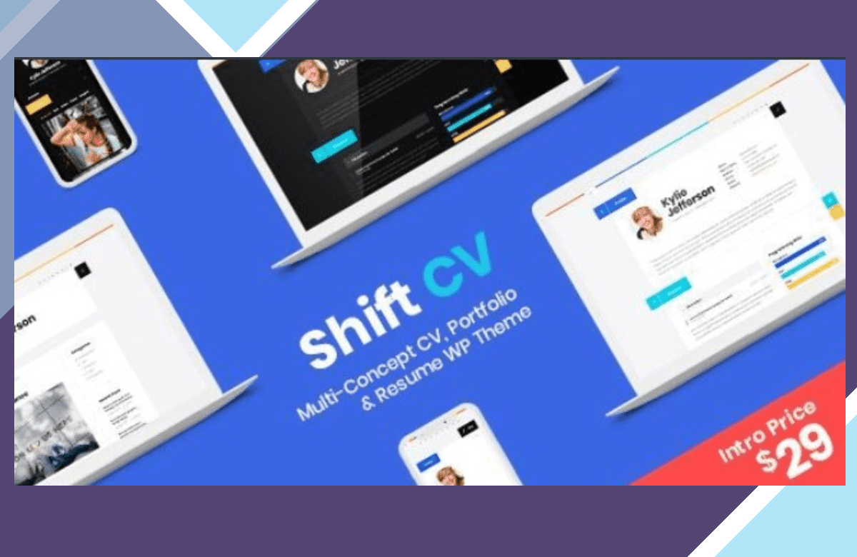 ShiftCV – Blog Resume Portfolio WordPress screenshot