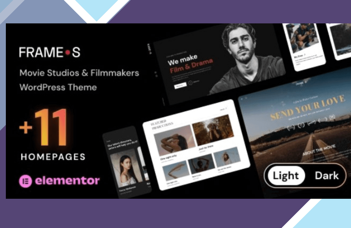 Frames – Movie Studios and Filmmakers WordPress Theme screenshot
