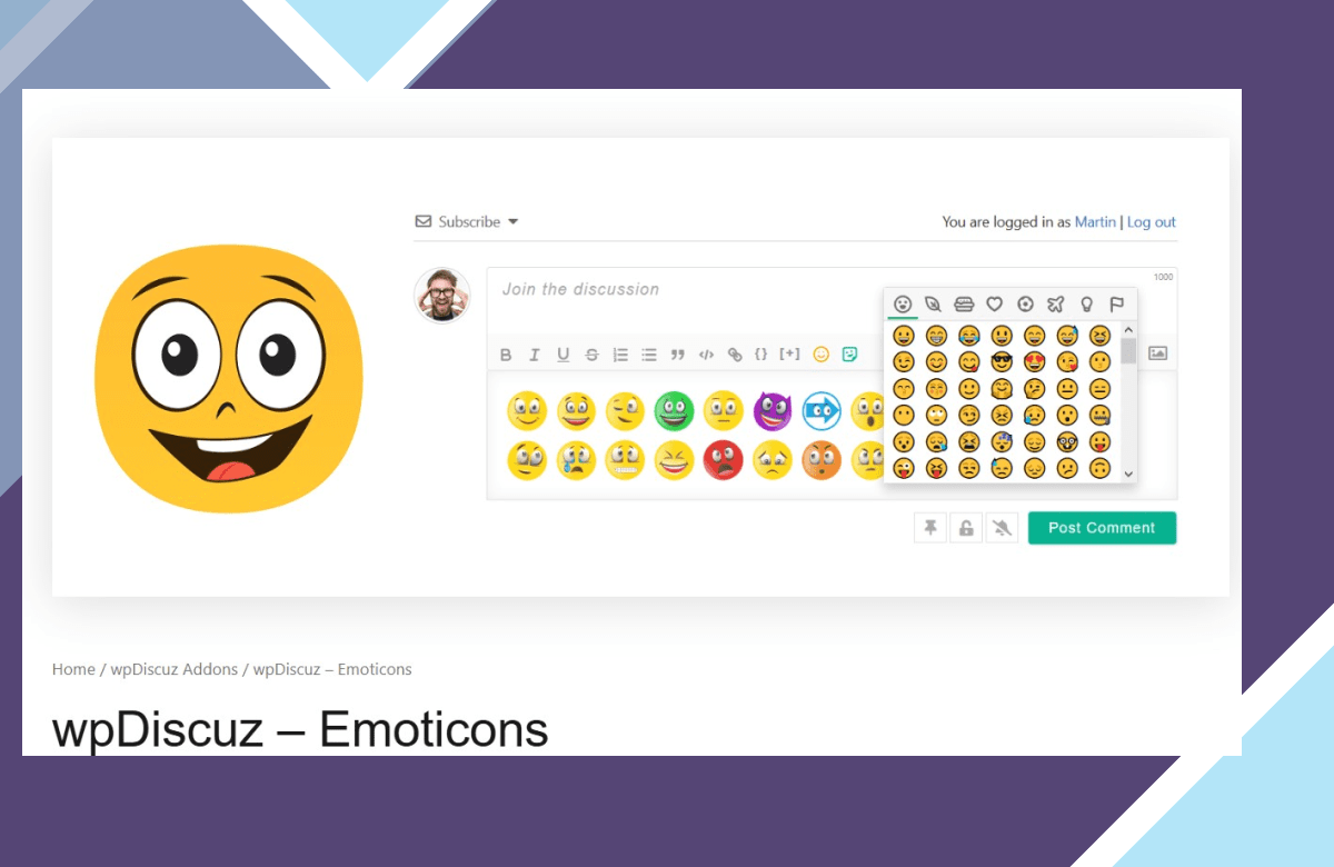 wpDiscuz – Emoticons screenshot