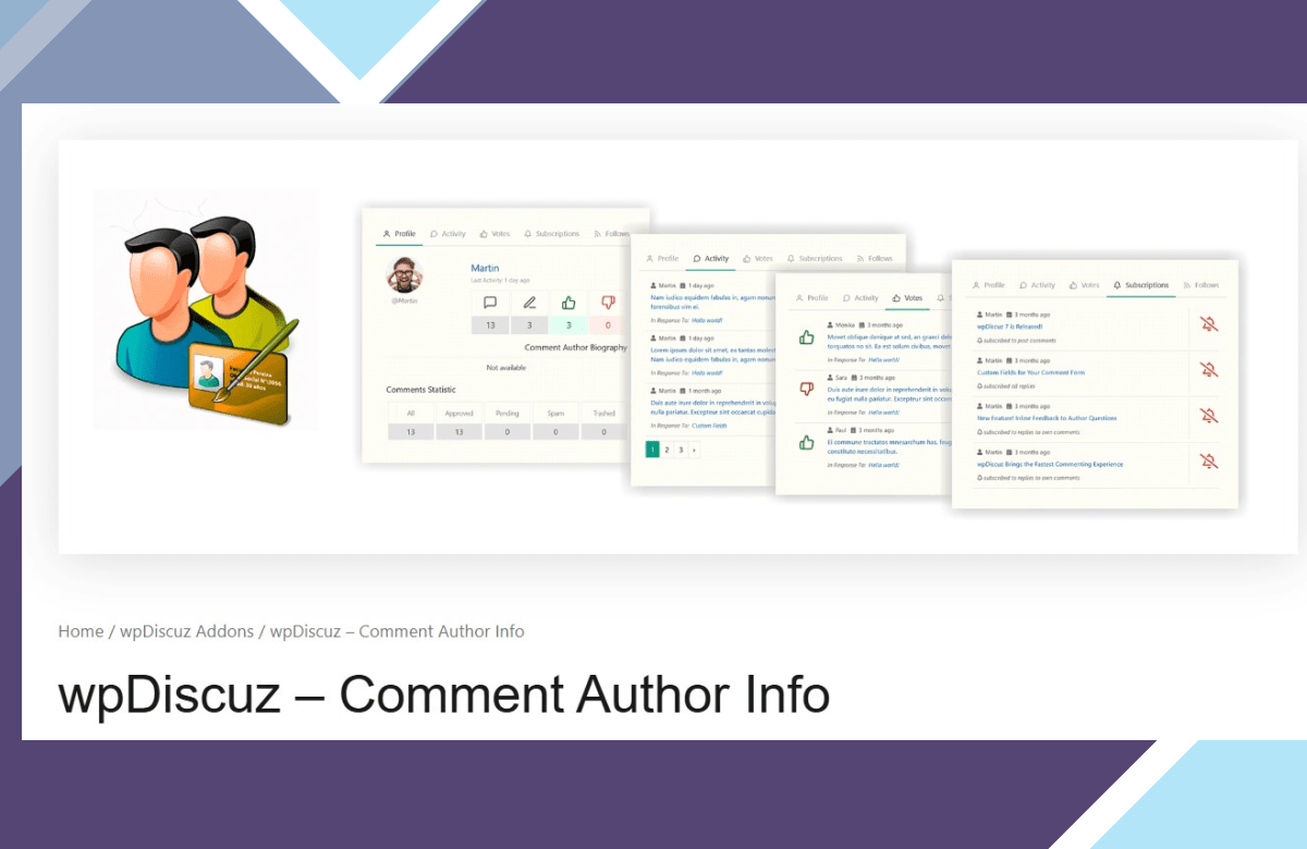 wpDiscuz – Comment Author Info screenshot