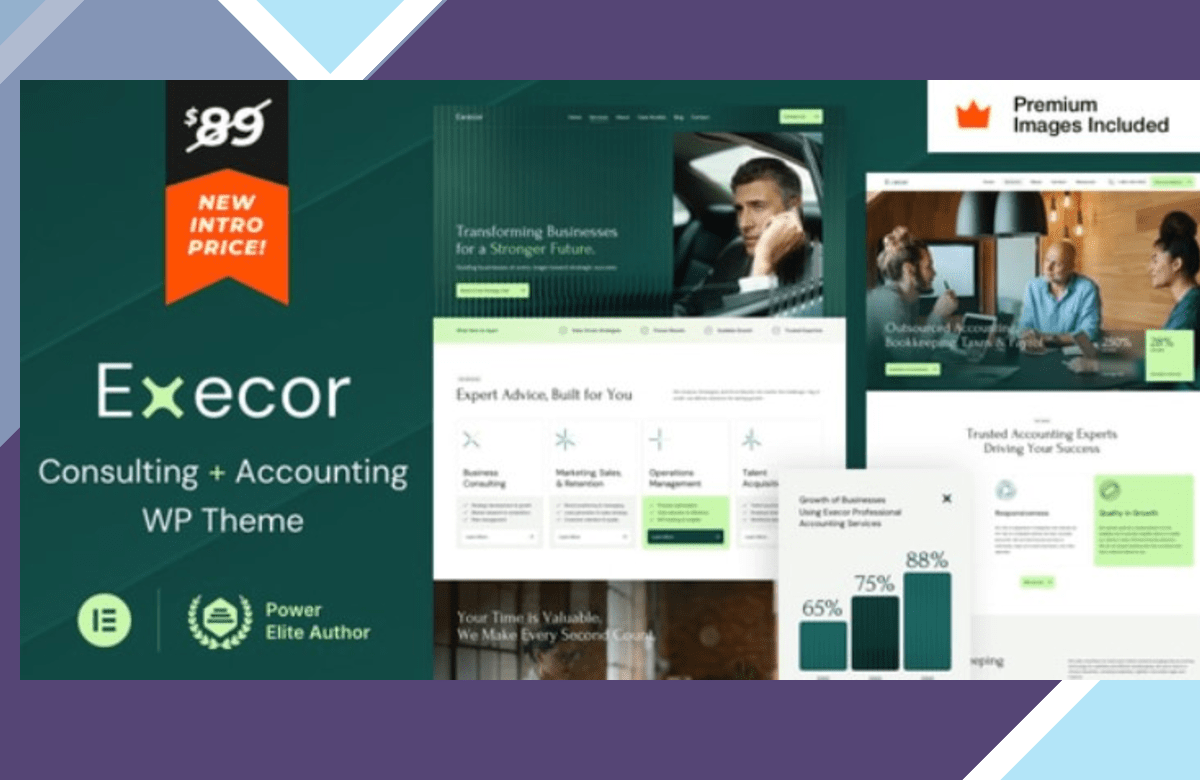 Execor – Accounting and Management Consulting WordPress Theme screenshot