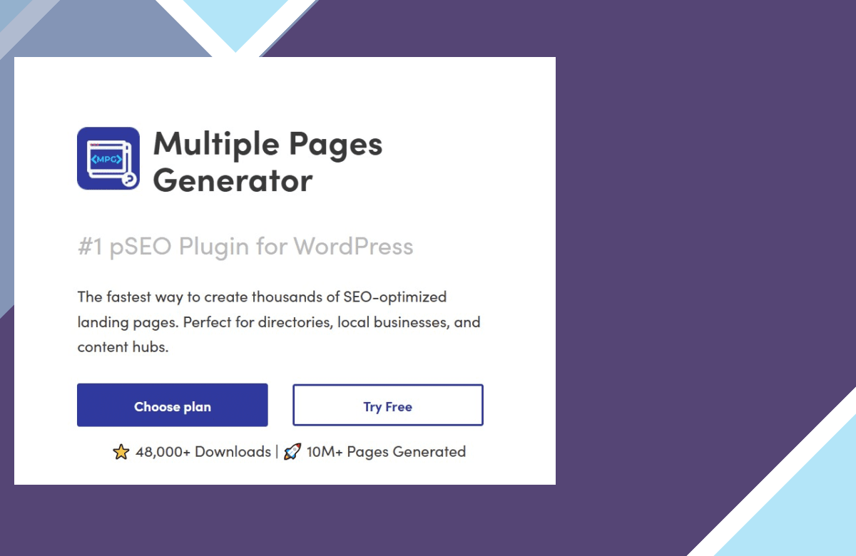 Multiple Pages Generator screenshot