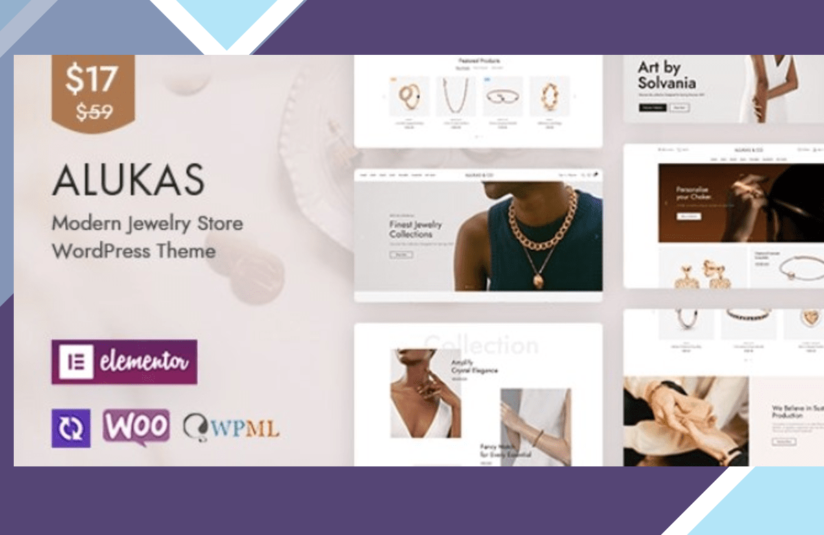 Alukas – Modern Jewelry Store WordPress Theme screenshot