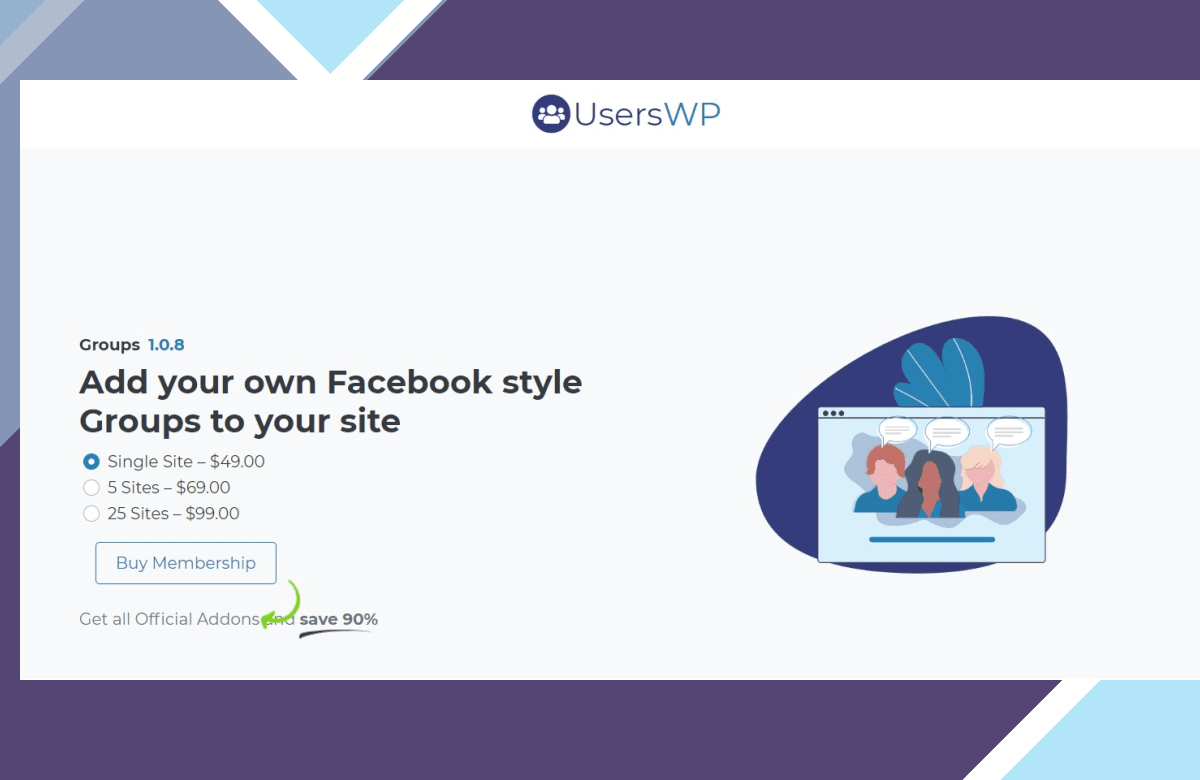 UsersWP Groups screenshot