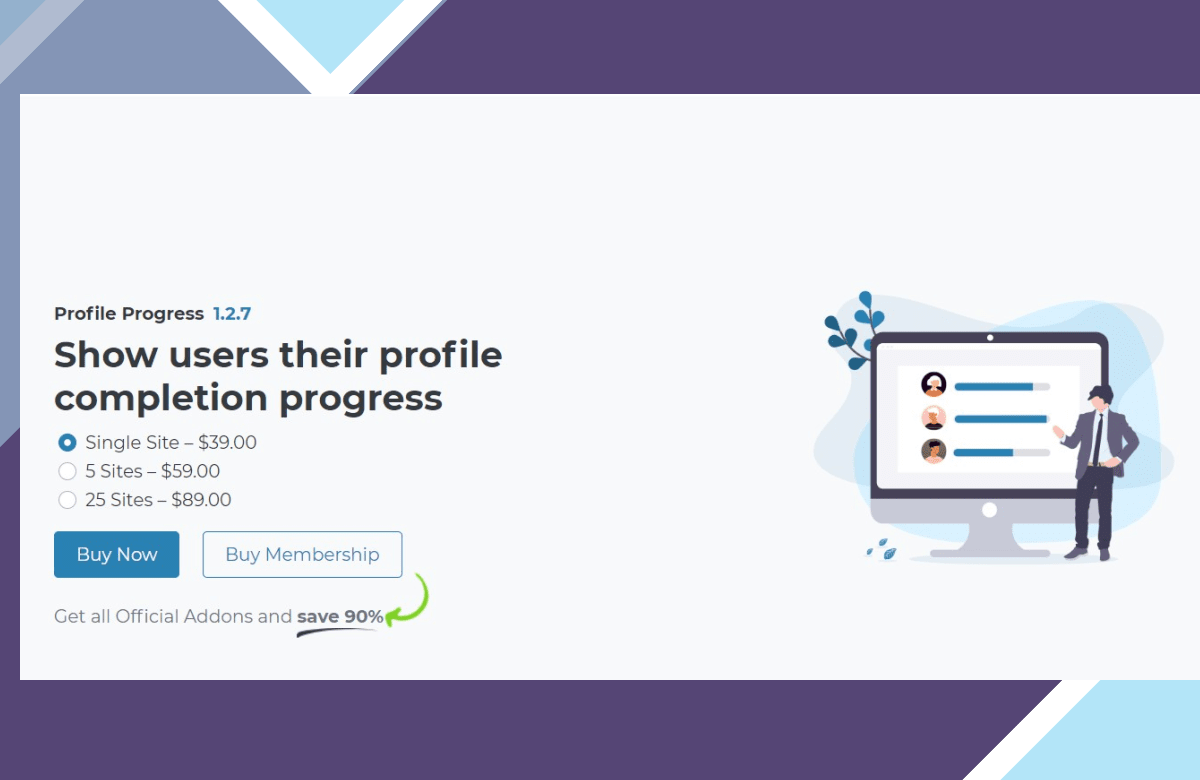 UsersWP Profile Progress screenshot