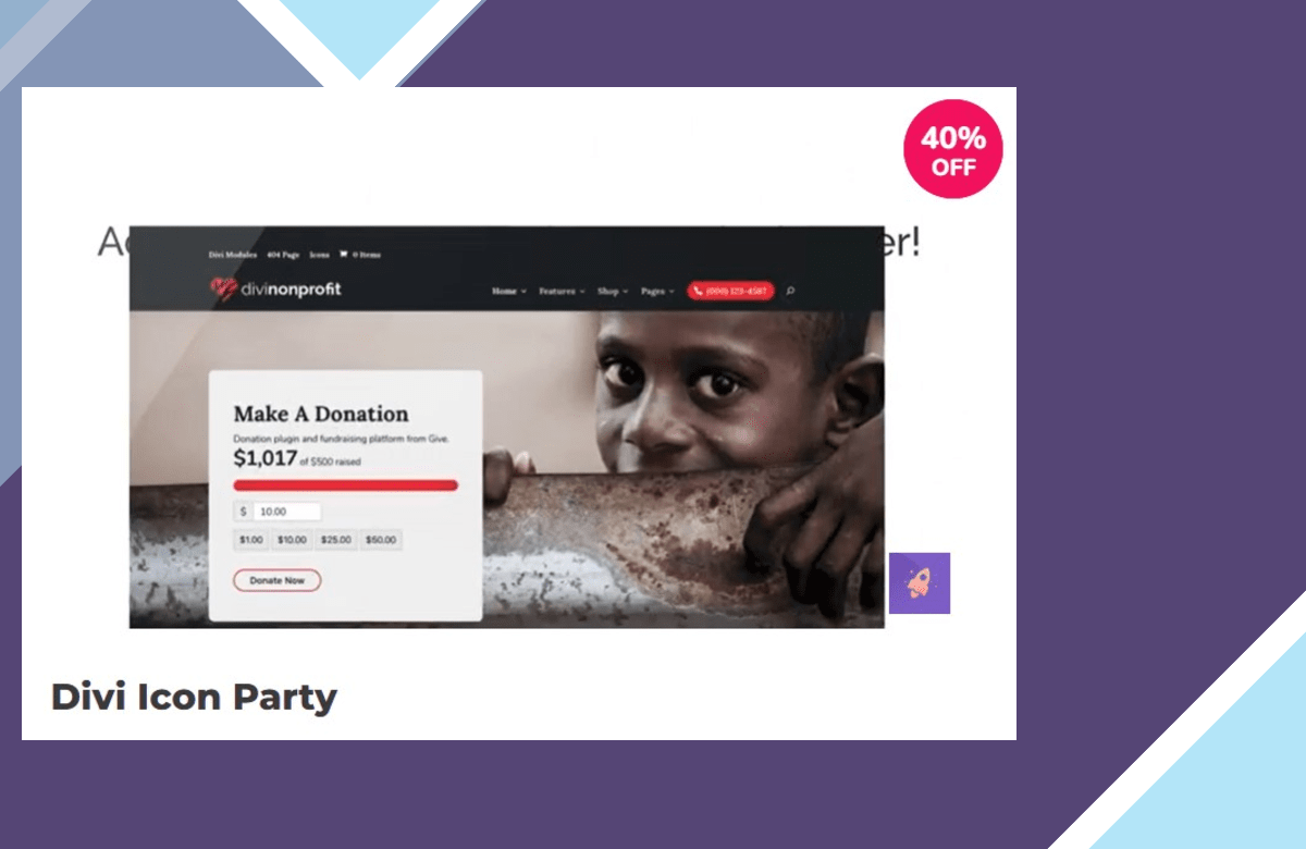 Divi Icon Party screenshot